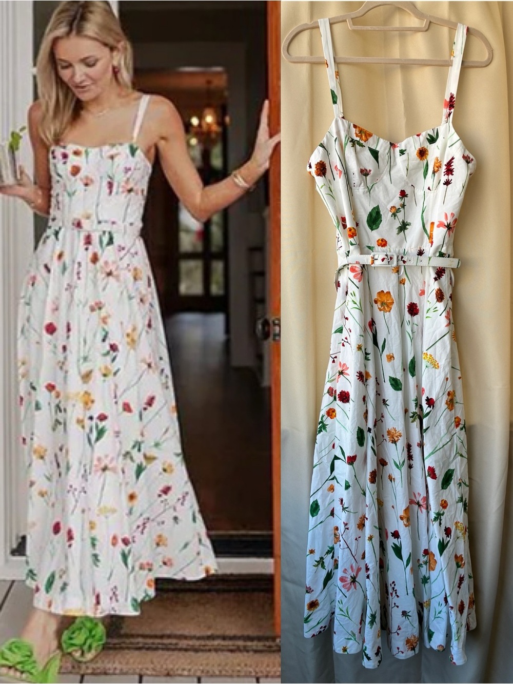 NWT Antonio Melani x Style by Simkins Maybry Floral Print Poplin Maxi Dress